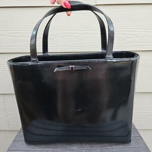 Kate Spade New York Patent Leather Hand Bag Women's Black Formal Classic Tote